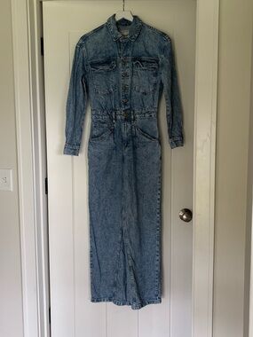 Free People We The Free Touch the Sky Denim Jumpsuit